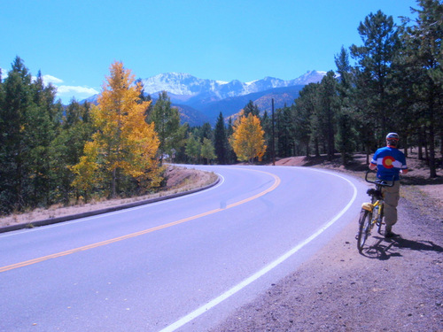 We're biking on some flatter roads.